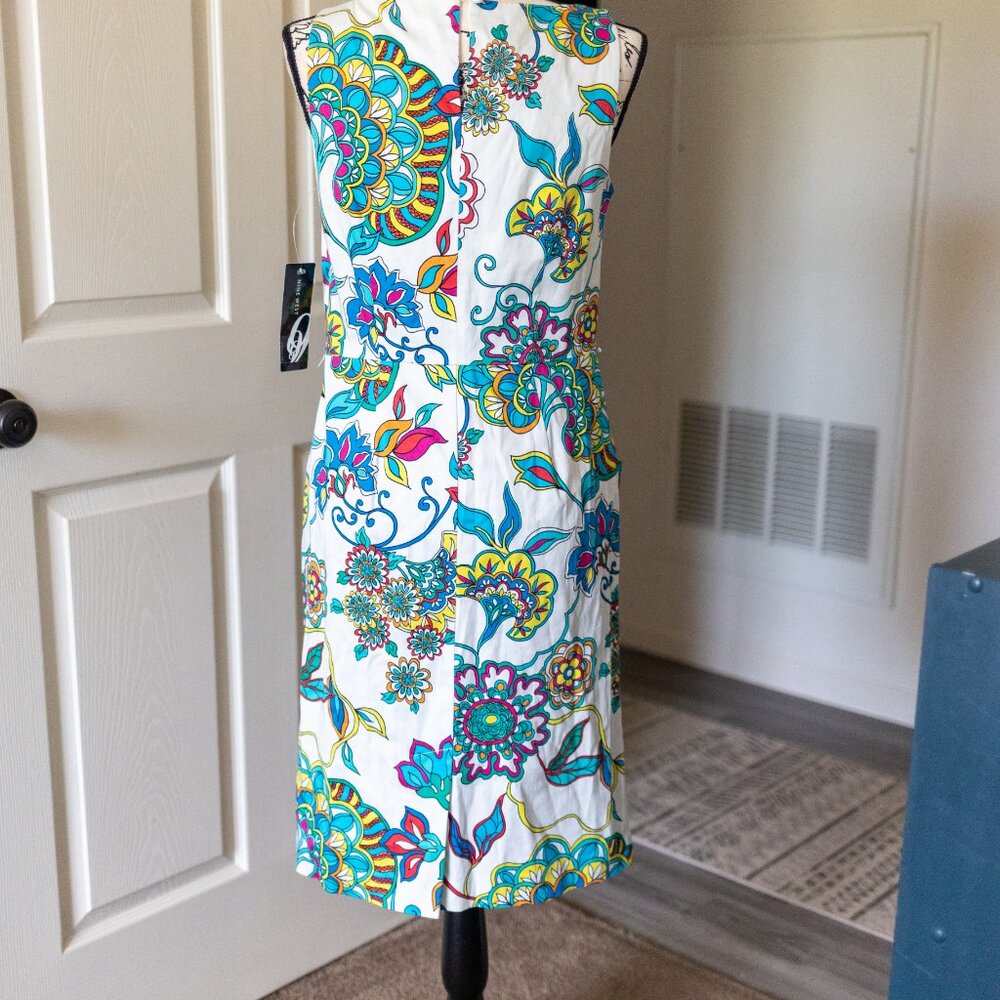 Nine West Sleeveless Paisley Print dress with Pockets! size 10 - Picture 6 of 9